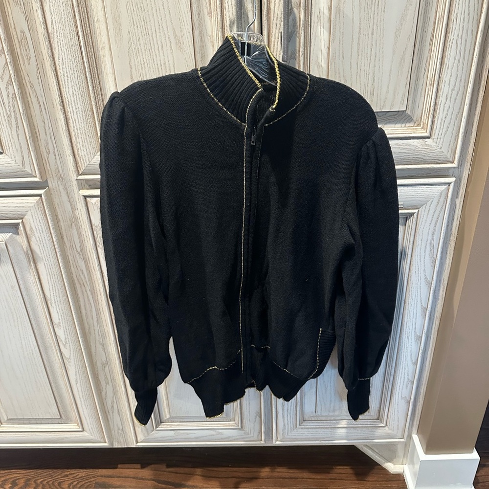 Yves Saint Laurent zip up knit sweater